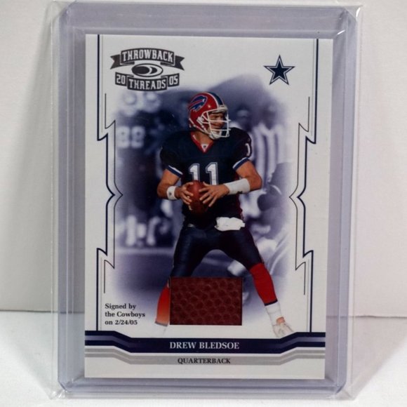2005 Drew Bledsoe Throwback Threads Game Used Ball COWBOYS - Picture 1 of 2